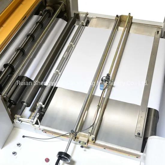 Embossed Paper Roll Sheeter Cutting Machine Weight 3600 Kg PLA Mitsubishi Total Power 7 Kw Model NO. SX-D1100 Blade Material - Image 3