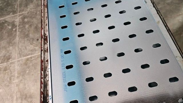 Perforated Cable Trays Length 2.5 m JSW 2.5 meter Finish Pre-Galvanized (GI) Cover Requirement With - Image 1