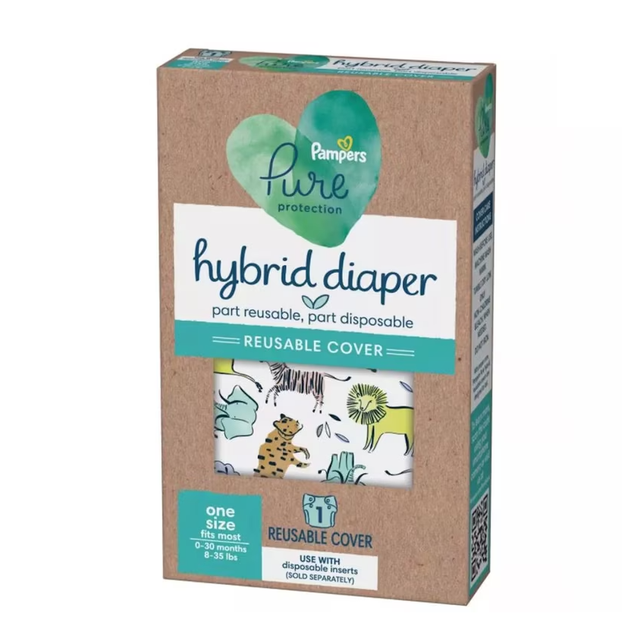 Pampers Hybrid Reusable Diaper Cover Adjustable Washable Leak-Resistant Baby Cloth Diaper - Image 4