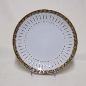 16PCS Stoneware Dinner Set Ceramic Tableware Emboss Line Brown - Image 2