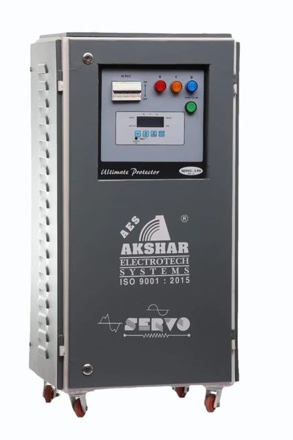 servo stabilizer air cooled three phase Material Copper Input Voltage 270V Operating Frequency 50 Hz Input Load Type - Image 1