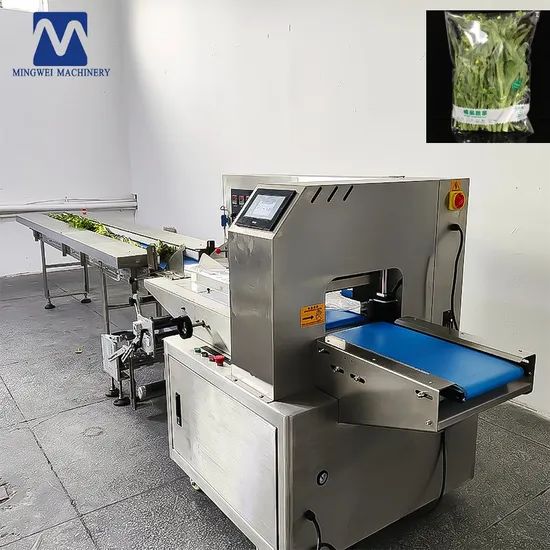 Multi-Function Automatic Pillow Flow Packaging Flowpack Wrapping Tray Fresh Lettuce Cabbage Frozen Fruit and Vegetable Packing Machine - Image 3