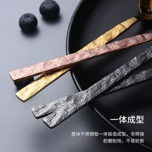 Rose Gold Knife Fork Spoon Creative Design Cutlery Set Origin China Model NO. CX058 Occassion Hotel Color Multicolor HS Code 8215200000 - Image 4