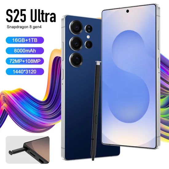 S25 Ultra 5g Smartphone Android 5g Gaming 16tb+1tb Storage 108MP Rear 4K LED Deca Core Global Version French English - Image 4