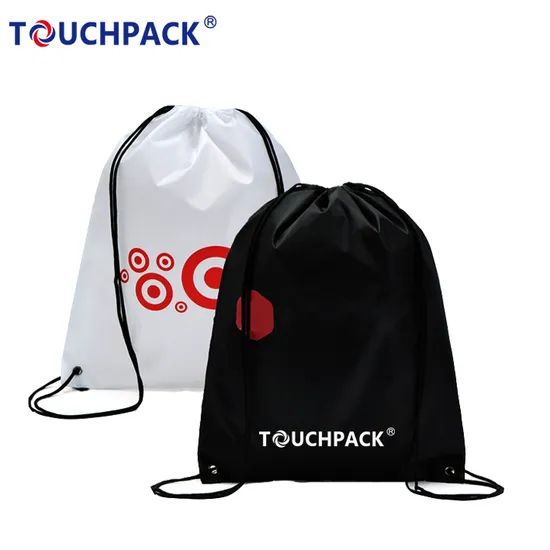 Promotional Logo Personalized Drawstring Bag HS Code 4202220000 Origin Shanghai China Trademark TouchPack or OEM Specification 20x30cm or - Image 6