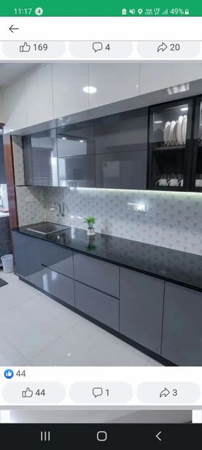 HDHMR Modern L Shape Modular Kitchen Material HDHMR Construction Modern Door Finishing Glossy Kitchen Design L-Shape Durability - Image 8