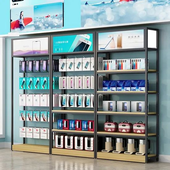 Single Side Shop Retail Display Stand Racks Supermarket Wooden Shelving - Image 2
