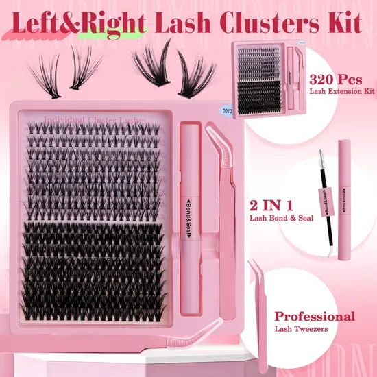 DIY Lashes Clusters Eyelash Extension 9-16mm Color Mixed Curvature D Origin China Specification 32 Sample Available Technics Hand - Image 2