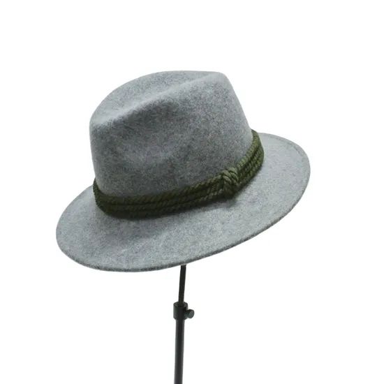 Wool Fedora Hat Women 100% Wool Embroidered Autumn Winter Plush Custom Size - Image 1