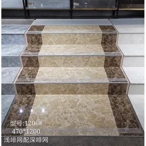 Polished Marble & Granite Stone Step Tile for Stair MOQ 10 PCS Trademark JTS Size 470X1200 Thickness 10mm Color Brown / - Image 2