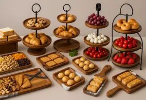 Versatile Acacia Wood Serving Tray with Customized Resin Patterns - Image 6