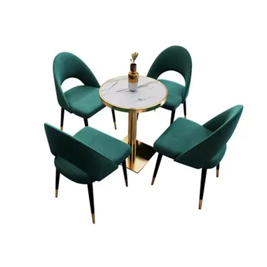Custom Modern Stainless Steel Dining Set for Hotel & Bar - Image 6