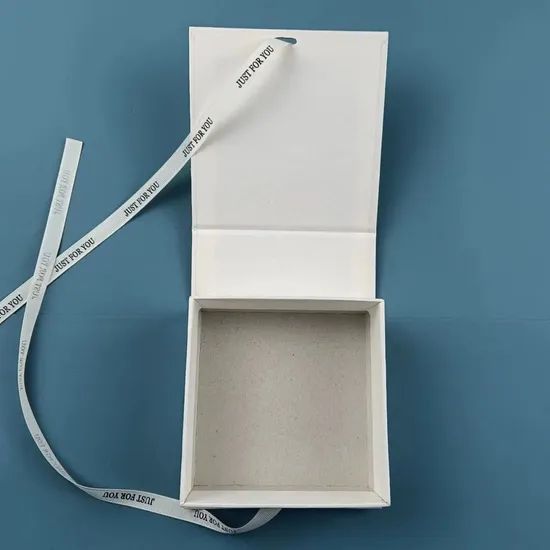 Ring Earring Necklace Jewelry Gift Storage Packaging Paper Box with Satin Ribbon - Image 4