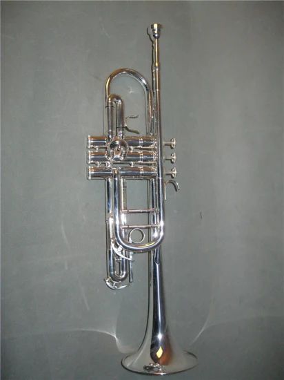 Middle Level C Key Trumpet (CTR-245S) / C Key Trumpet Origin China Color Silver Kind Trumpet Trademark CANEX Age - Image 1