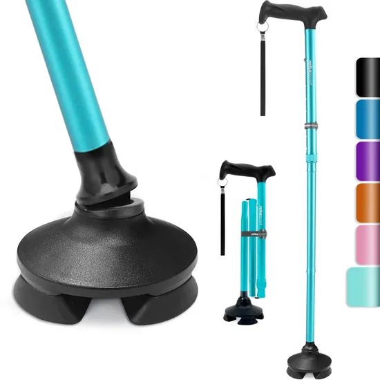 Walking Cane Foldable Aluminum Crutches Height Adjustable 78-96cm Lightweight Design Walking Stick - Image 1