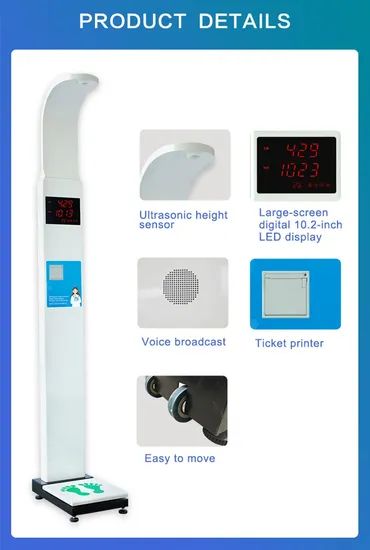 Ultrasonic Scale Weight Machine with Height Scale Hospital Pharmacy Testing - Image 5