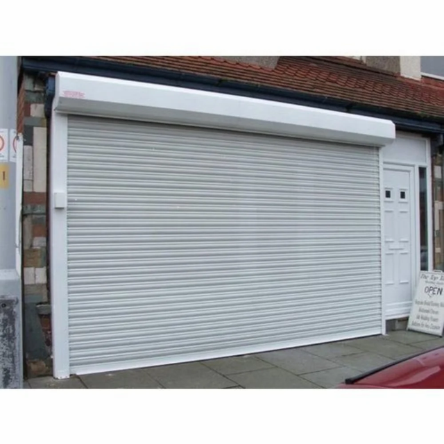 Stainless Steel Rolling Shutter, Height: 14 Feet Color grey Height 14 Feet Type stainless steel Usage/Application - Image 1