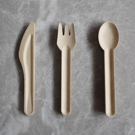 100% Compostable Biodegradable Disposable Tableware Bagasse Sugarcane Dinner Set - Image 2