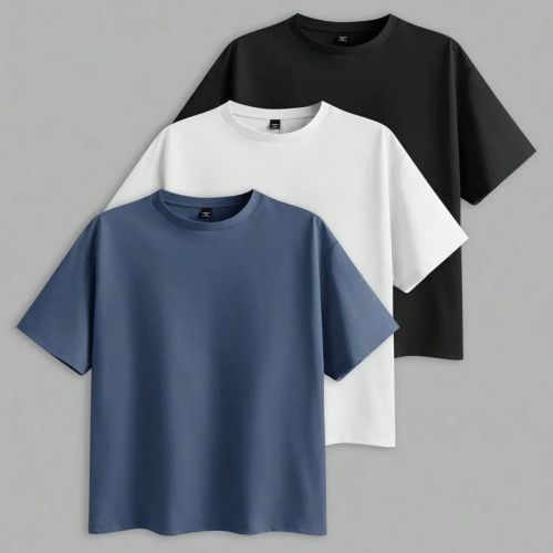 Classic Crew Neck T Shirt Gender Unisex Pattern Solid Material Cotton Packaging Type Plastic Bag Size Various Sizes Available - Image 1
