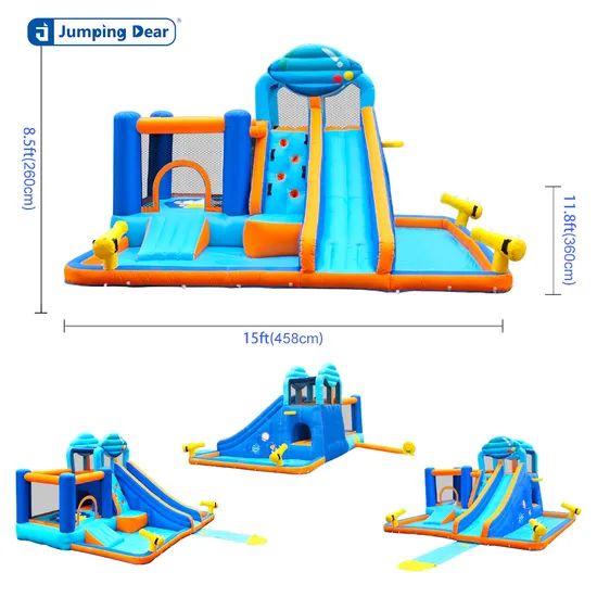 Top-Rated Fun Inflatable Water Slide with Big Pool & Water Guns - Image 2