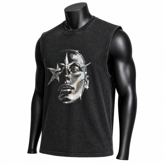 Custom Sleeveless Graphic Tank Top Manufacturer | Premium Streetwear Muscle Shirt Supplier | OEM & ODM Clothing Apparel - Image 3