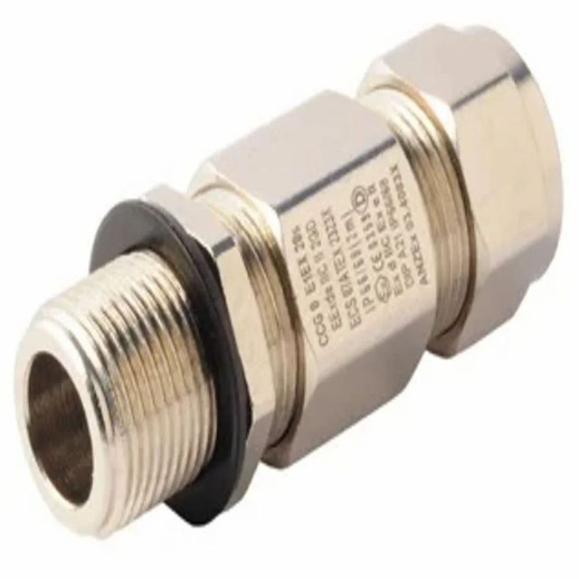 Brass 19 mm Double Compression Cable Gland, IP44 Material Brass IP Rating IP44 Ip Rating Ip44 Gland Size 19 Mm, 19 mm Country of Origin Made in - Image 3