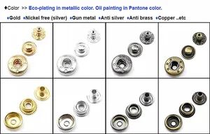 Nickel Free Anti-Rust 15mm Metal Snap Buttons 4 Parts for Garment - Image 6