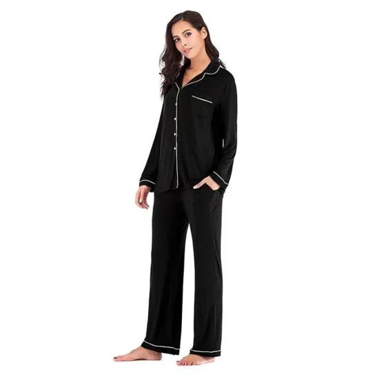 Wholesale Women′ S House Wear, Women 2 Piece Pajamas Women Night Wear Home Essential Knit Clothes, Clothing, Pajamas Set - Image 2