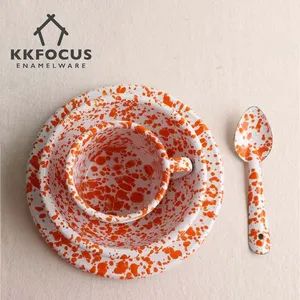 Enamel Manufacturer Custom Enamelware Tableware Dinnerware Set - Image 2