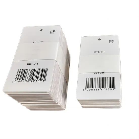 Custom Logo RFID Apparel Tag Fabric Clothing Labels Custom Printed Smart Garment Paper Hang Tag Inventory Solution - Image 1