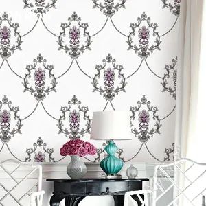 High Quality Flower Paper Base Wallpaper Decor 3D PVC Wallpaper - Image 5