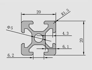 Aluminum Profile, Aluminum Window Profiles Alloy Alloy Color Silver Origin China HS Code 7610900 Model NO. KA2020 Trademark King - Image 2