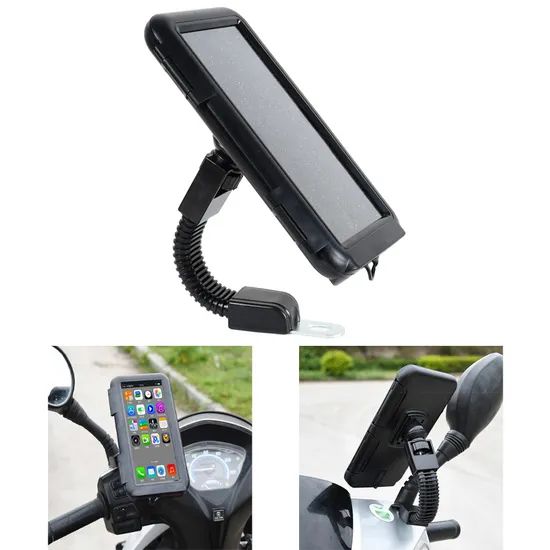 S2102 Motorcycle Phone Bag Bicycle Rear View Mirror Mount Holder Stand Waterproof Case Cover - Image 1