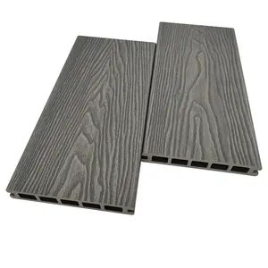Composite Decking Mixed Color 3D Wood Pattern Decking Tiles WPC Decking Outdoor Engineered Flooring - Image 4