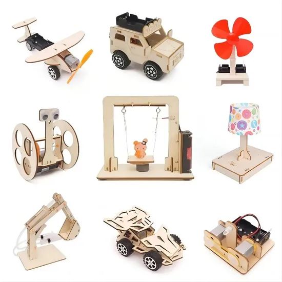 Customized 3D Puzzle DIY Solar Toy Edu Kit Wooden Student Kit MOQ100 1Y - Image 1