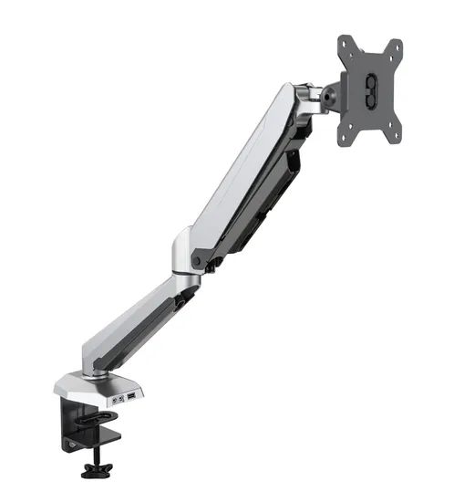 Gas Spring LCD Desktop Single Monitor Mount Stand Color W/B/S Origin China Style Modern Trademark OEM Angle Adjustable Model NO. LX-GM212U - Image 1