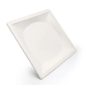 Eco-Friendly Disposable Kitchen Sets Plates Bagasse Square Plate Sugarcane Tableware Plates - Image 3