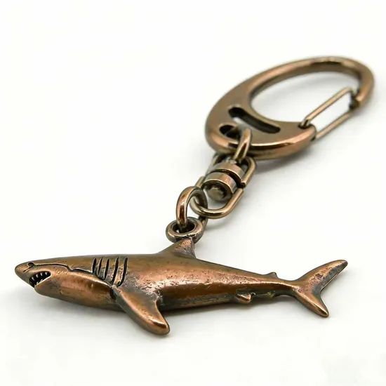 3D Metal Great White Shark Keychain Collection Origin China Shape Animals Style Business HS Code 7117190000 Feature - Image 6