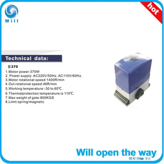Sliding Door Opener 550W Origin China Trademark Will Specification CE Model Will-V-550 HS Code 8537101990 Length 2000mm to 6000mm - Image 2