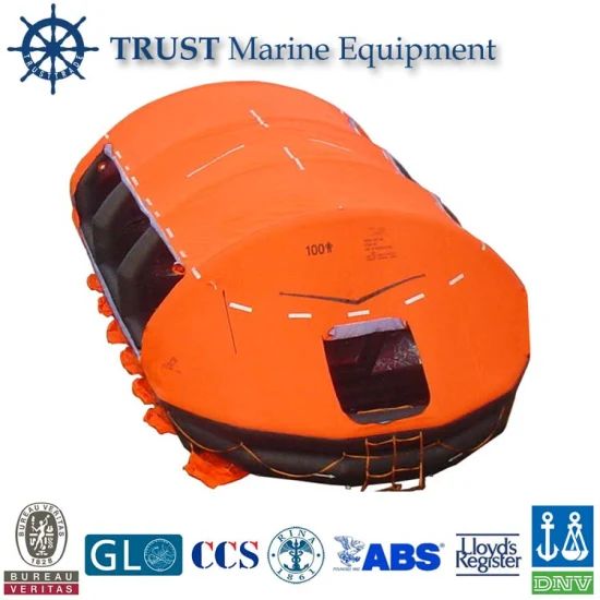 Life Raft Materials Self-Righting Inflatable Emergency Life Raft Color Orange Type Liferaft ...