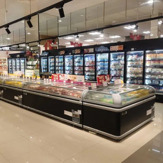 Convenience Store Commercial Combination Showcase Island Deep Freezer ...