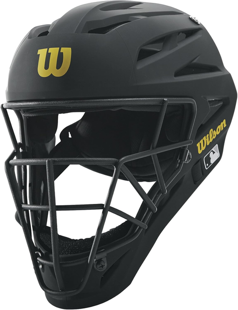 Pro Stock Black Titanium Umpire Helmet, Size 7"-7.5" for Ultimate Protection - Image 2