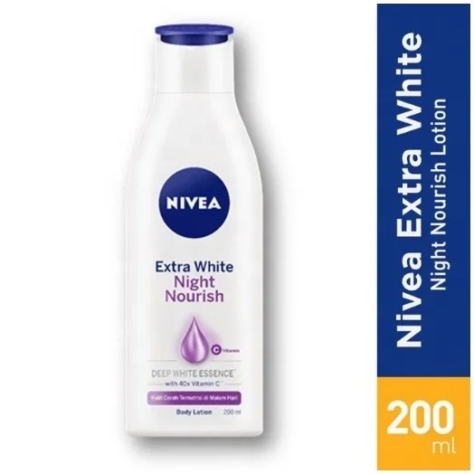 NIVEA SKIN CARE BODY CREAM EXTRA WHITE NIGHT NOURISHING MOISTURIZER REPAIR PROTECT WHITENING WOMEN'S PERSONAL CARE - Image 3