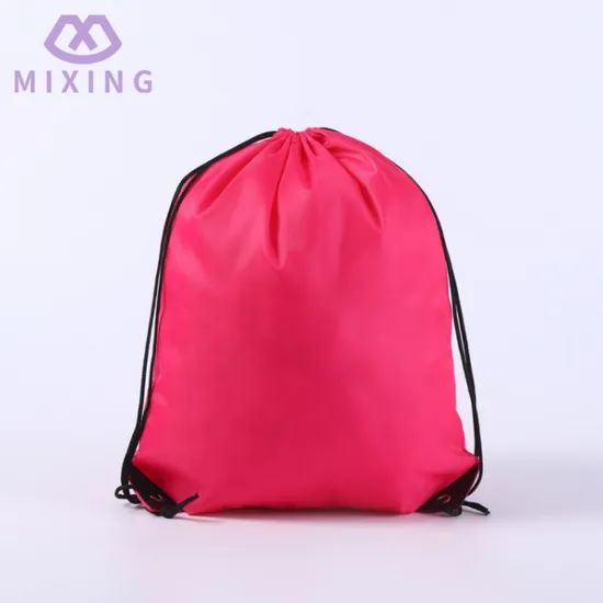 Wholesale 210d Sports Waterproof Polyester Nylon Drawstring Backpack Promotional for Kids - Image 5