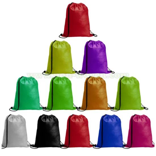 Advertising Promotional Non-Woven Sports Gym Backpack Drawstring Bag - Image 6