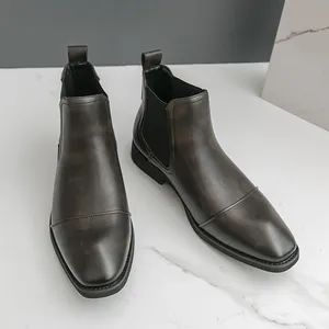 Men Business Leather Pointed Chelsea Boots Element No Color Multi Gender Male Origin China Type Casual Boot Material - Image 4