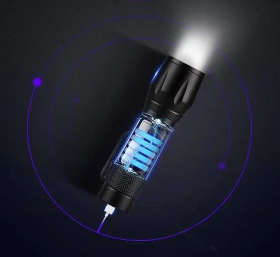 Waterproof Pocket LED Flashlight with Clip Rechargeable Flashlights for Emergencies, Camping with USB Rechargeable - Image 6