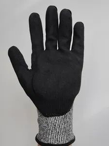 Impact Cut Resistant TPR Work Gloves Origin China Length Medium Size Customized Model NO. HY009 Color Customized Specification - Image 4