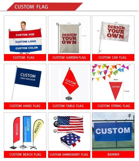Aozhan Custom All Countries National Desk Stand Table Top Flags - Image 2