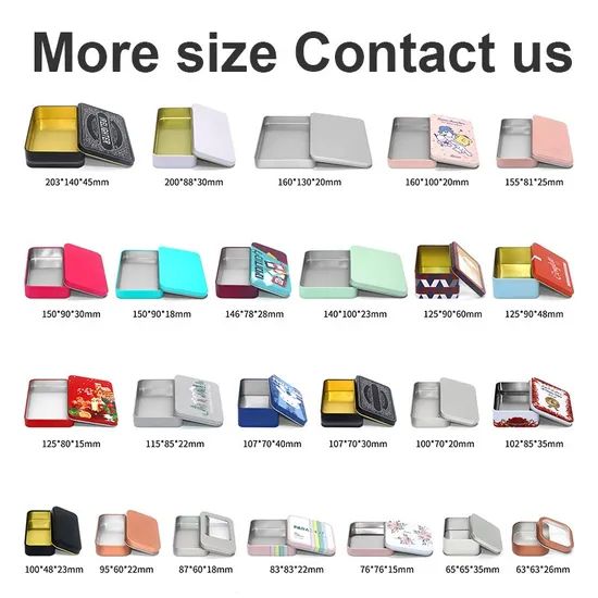 High Quality 130*105*37mm Custom Logo Square Metal Boxes Tin Container Packaging Box - Image 6